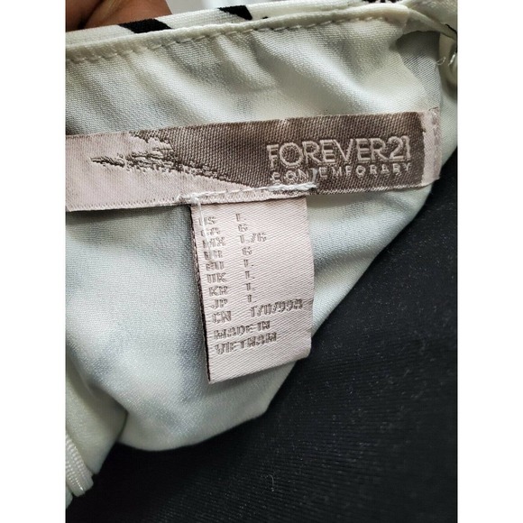 Forever 21 Women's Black & White 100% Polyester Strappy Long Maxi Dress Size L - Picture 8 of 10